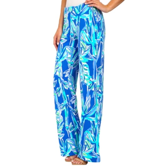 Lilly Pulitzer Pants & Jumpsuits Lilly Pulitzer May Palazzo Pants In Blue Crush